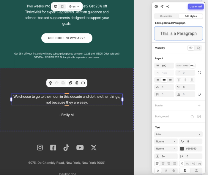 Modifications to a default style are automatically stored in a teamspace library